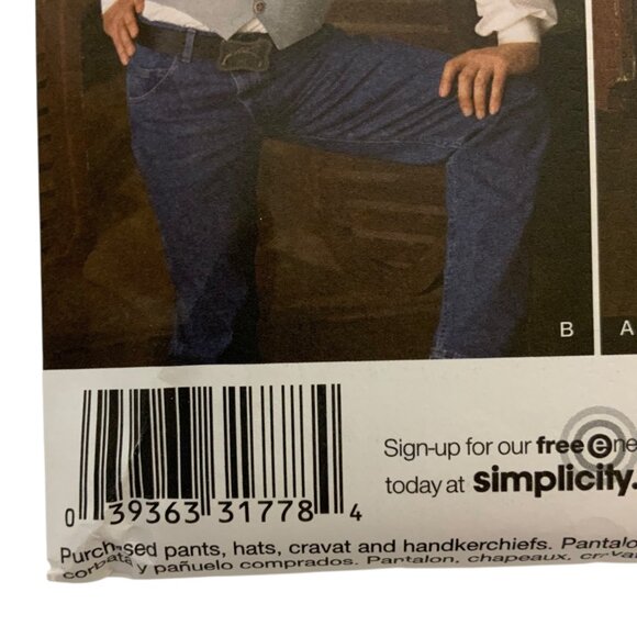 Simplicity 2895 Mens Frock Coat Shirt Vest Sewing Pattern Size 38-44 Theater - Picture 4 of 6